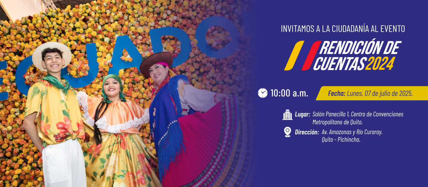 Te invitamos a acompañarnos en la Rendición de Cuentas 2024 del Ministerio de Turismo